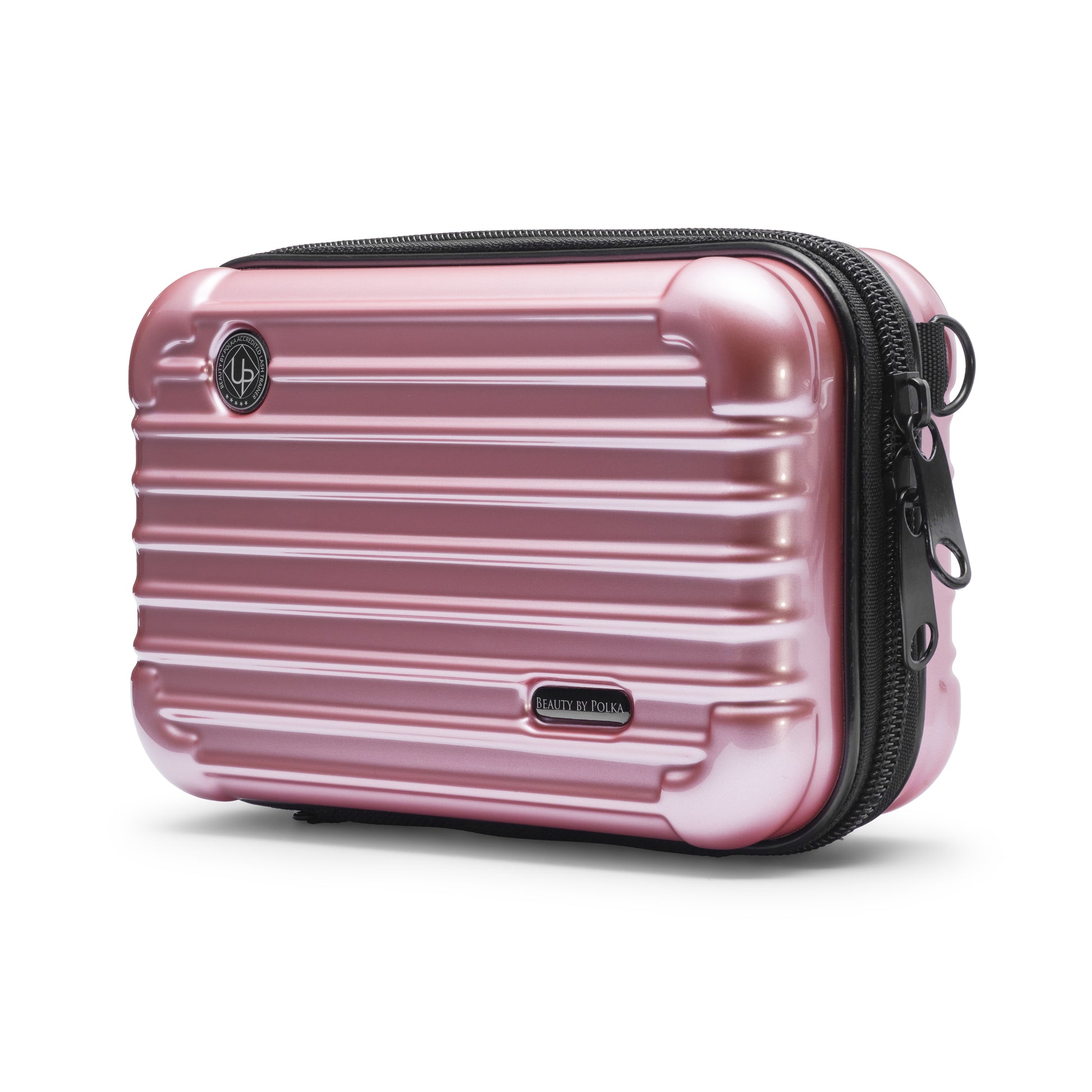 Pink cosmetic accessories organizer case