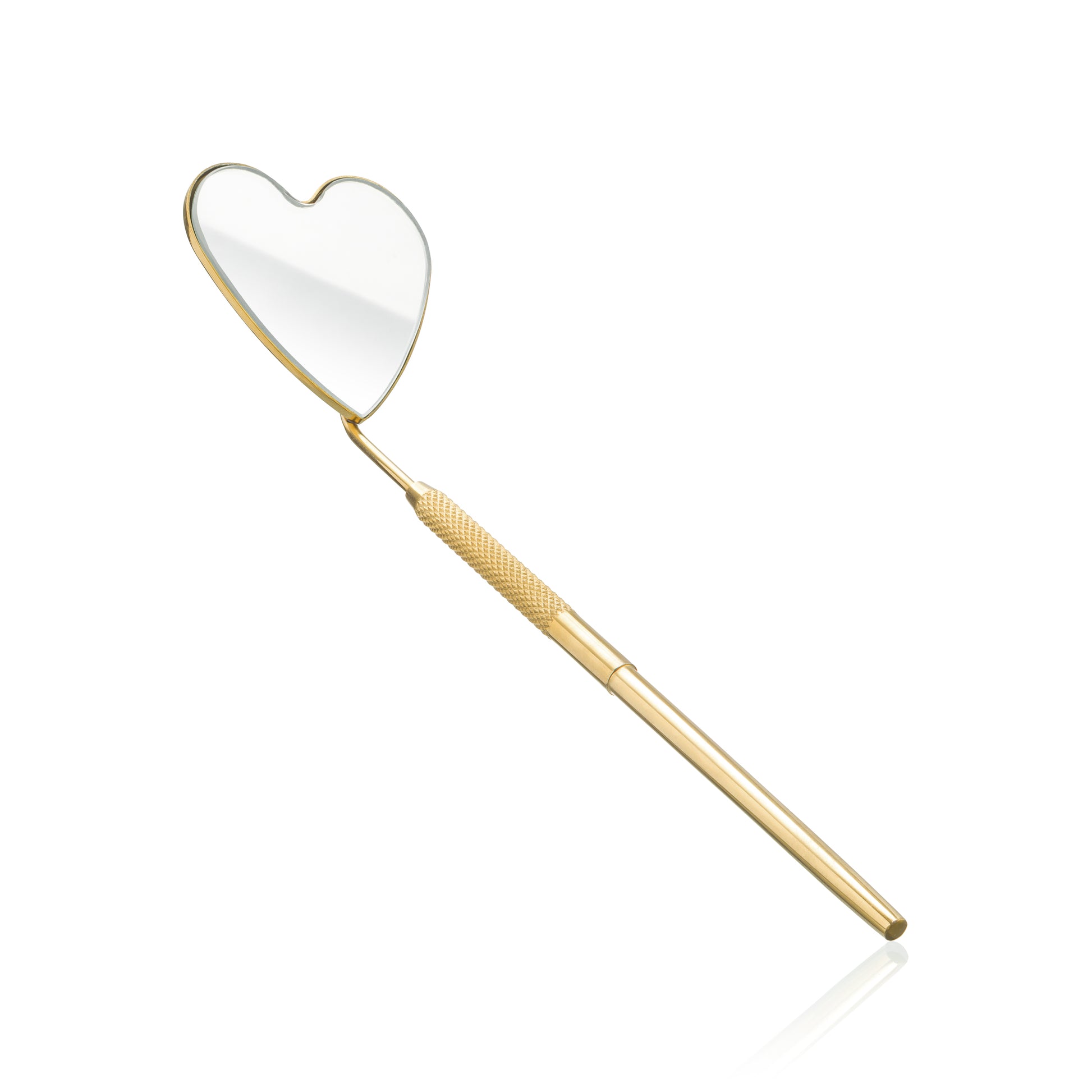 Beauty by Polka gold heart mirror portable makeup accessory