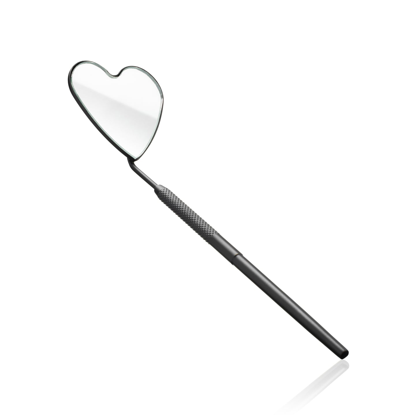 Black heart-shaped mirror by Beauty by Polka