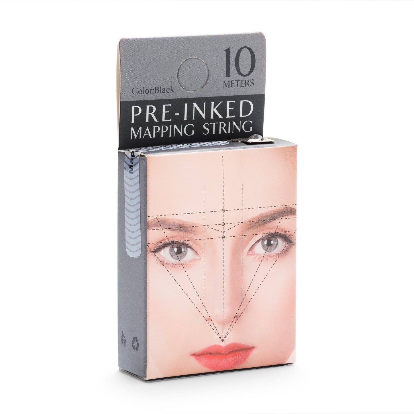Pre-inked brow mapping string in black color