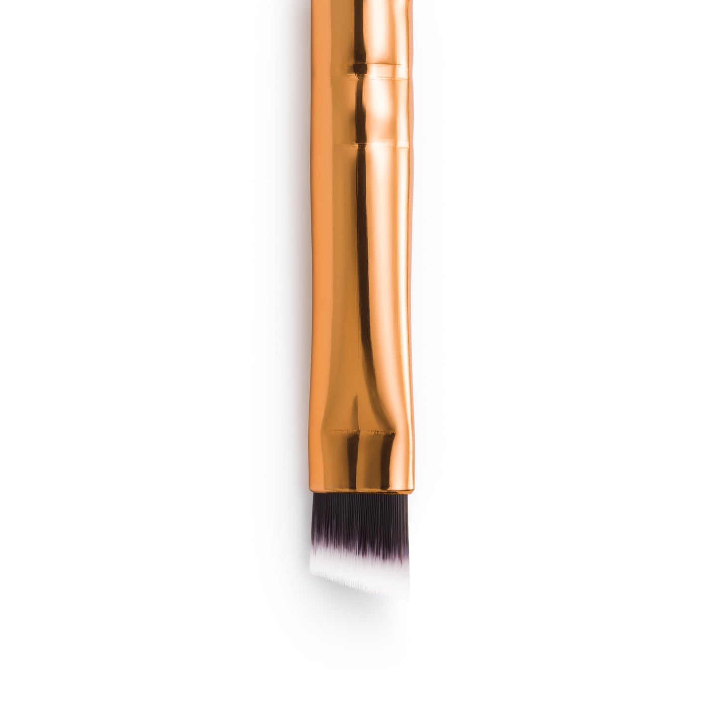 Angled cosmetic brush for precise eyebrow shaping and tint application