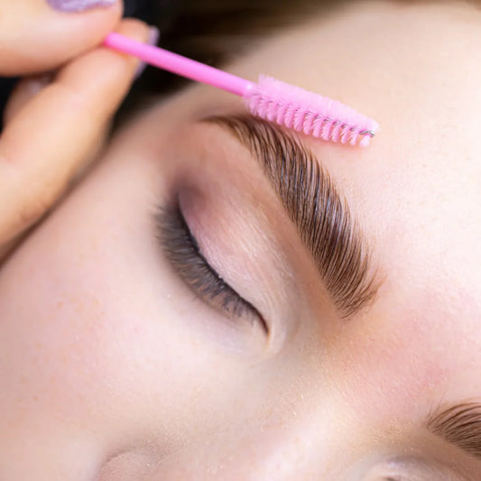 Close-up of neat and styled brows