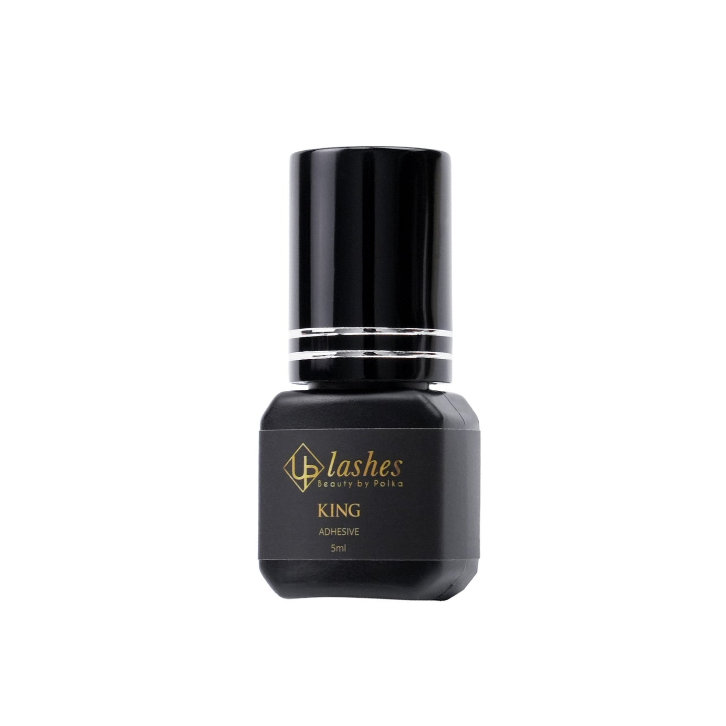 Black bottle of lash adhesive for professionals